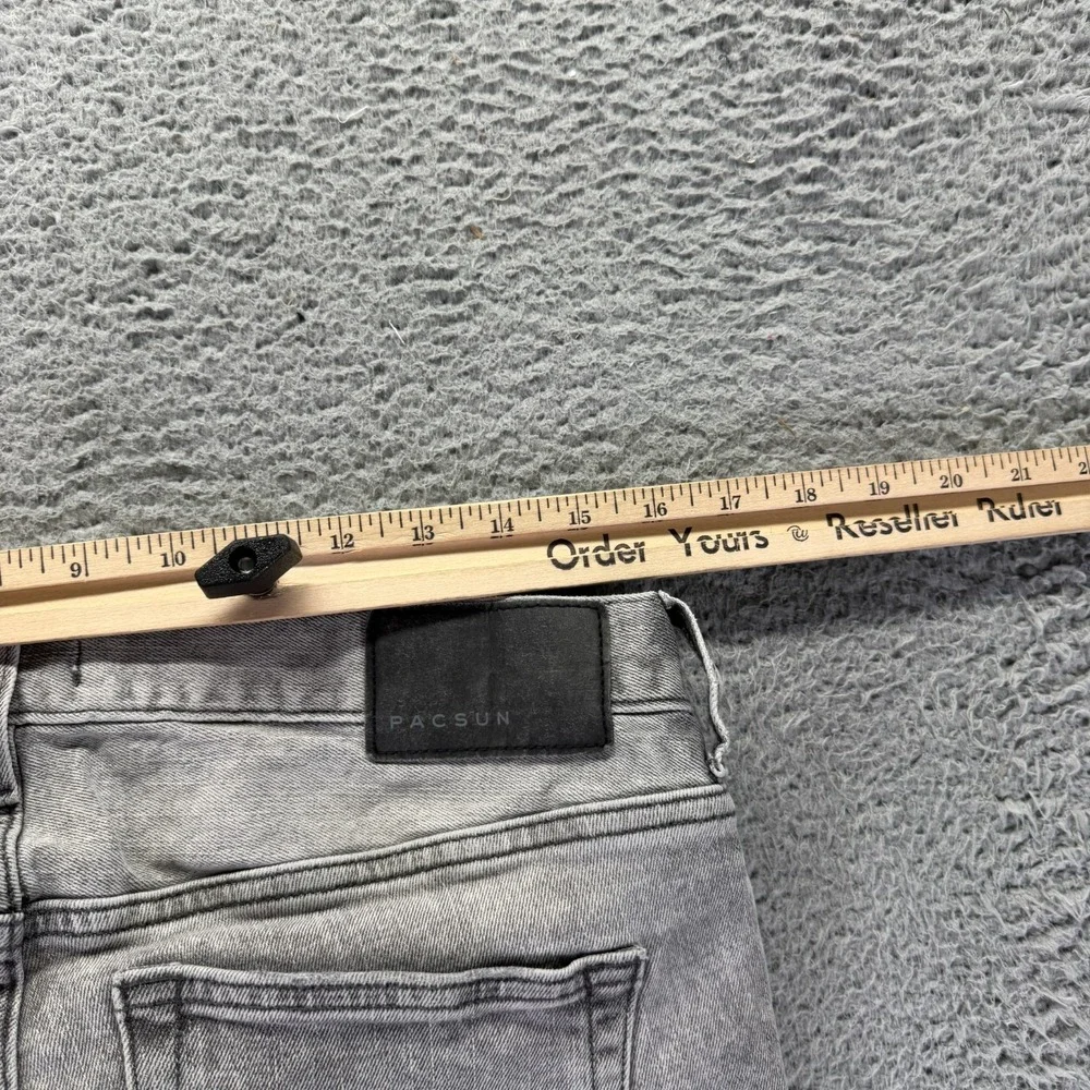 PacSun Jeans Men 32x32 Gray Cotton Denim Skinny Travel Distressed Faded Workwear